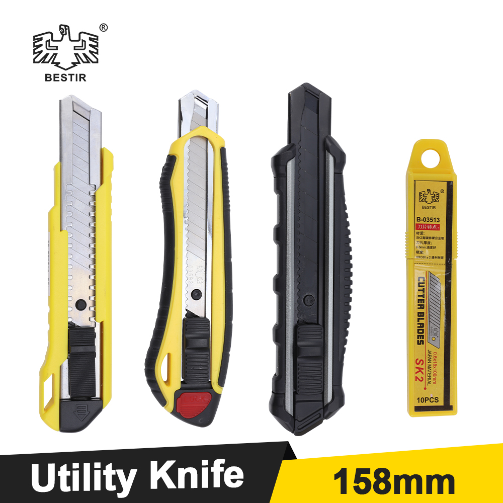 BESTIR Retractable Utility Kni - Woodworking Wallpaper recension och pris